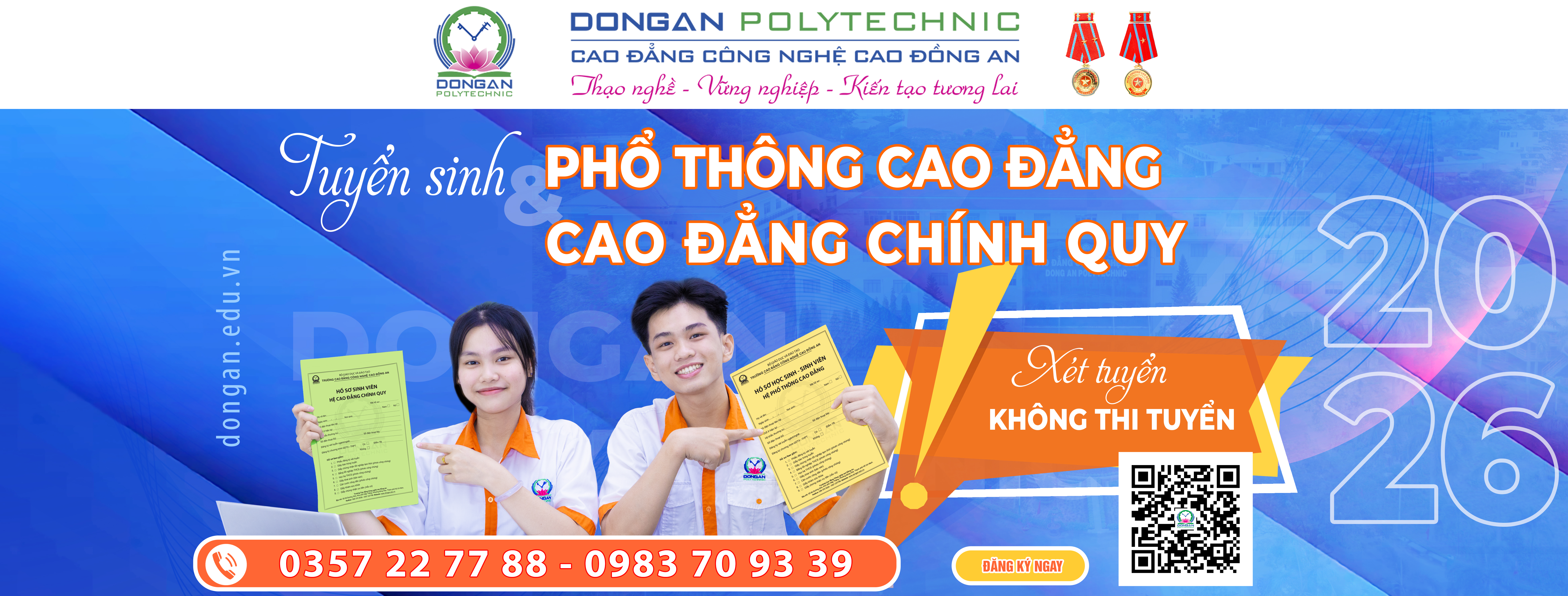 Tuyển sinh hệ Phổ thông Cao đẳng và Cao đẳng Chính quy năm 2026